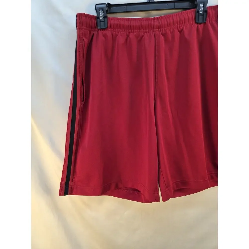 Nike Men's Large Red Athletic Shorts Basketball Sports Pockets Elastic Everyday